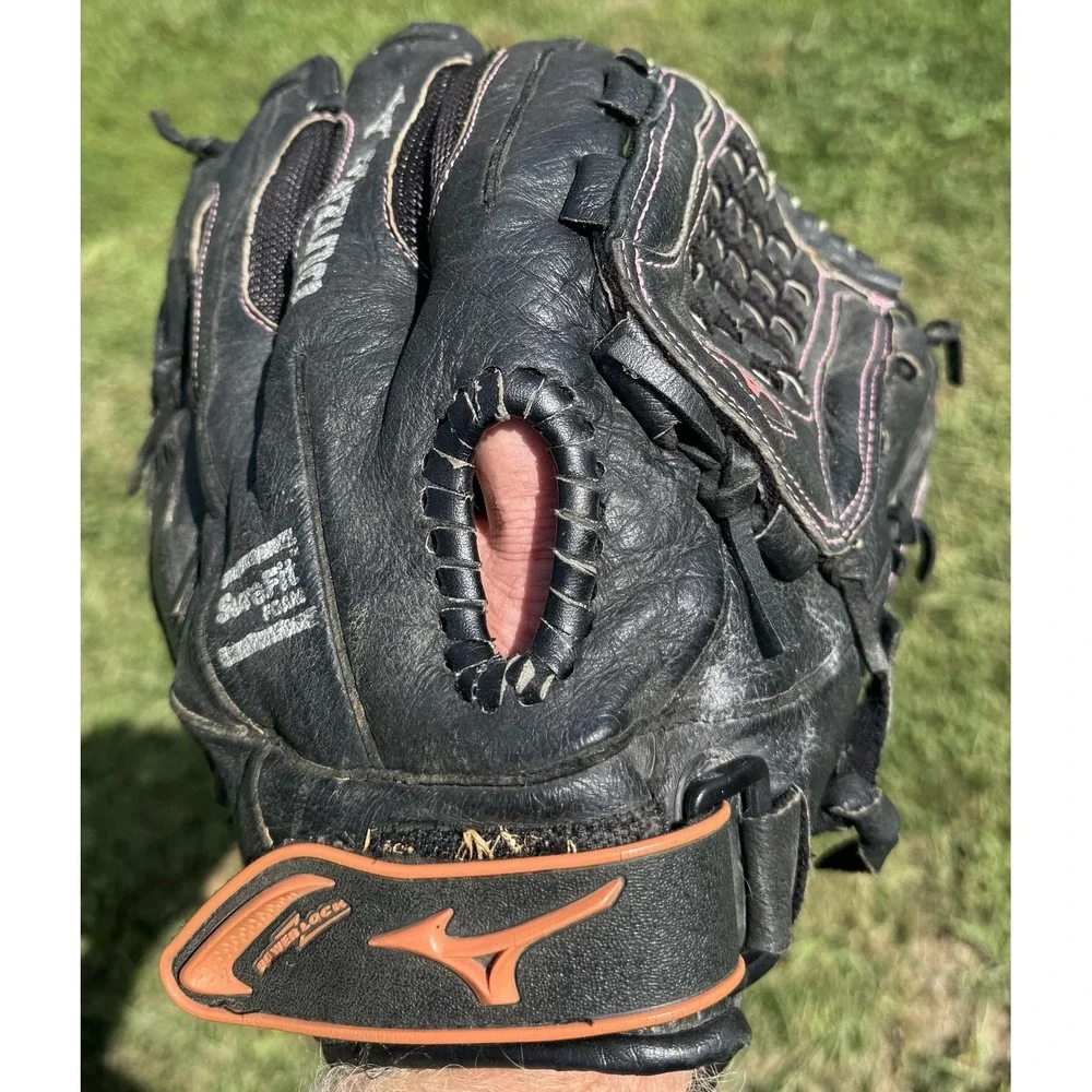 Mizuno Finch GPP257D3 12.5 Softball Glove Black Basket-Web Youth Girls RHT